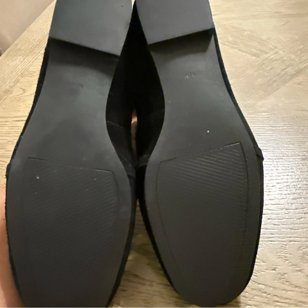 Sanctuary Women's Blast Slip On Loafer Flats Black Oat milk Size 8.5